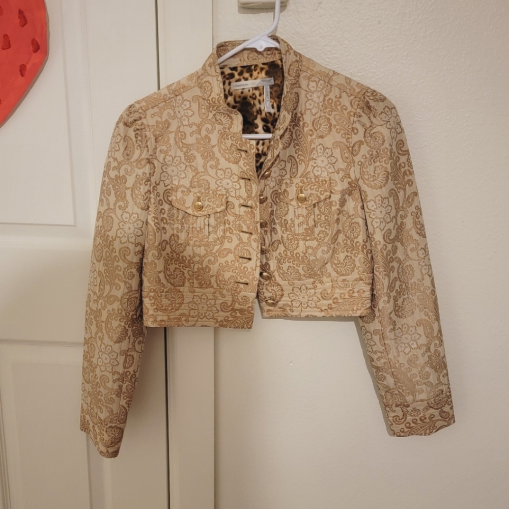 Half Top Gold Jacket Size 5 Petite